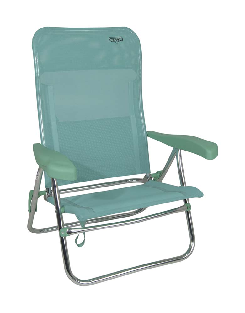 1148255 Een luxe en comfortabele strandstoel. Ideaal voor gebruik op het strand, voor de tent of voor onderweg. Deze stoel is verstelbaar in 7 standen. Daarnaast is deze strandstoel voorzien van comfortabele armleuningen. Deze stoel is zeer compact en mede door de draaglussen gemakkelijk mee te nemen.