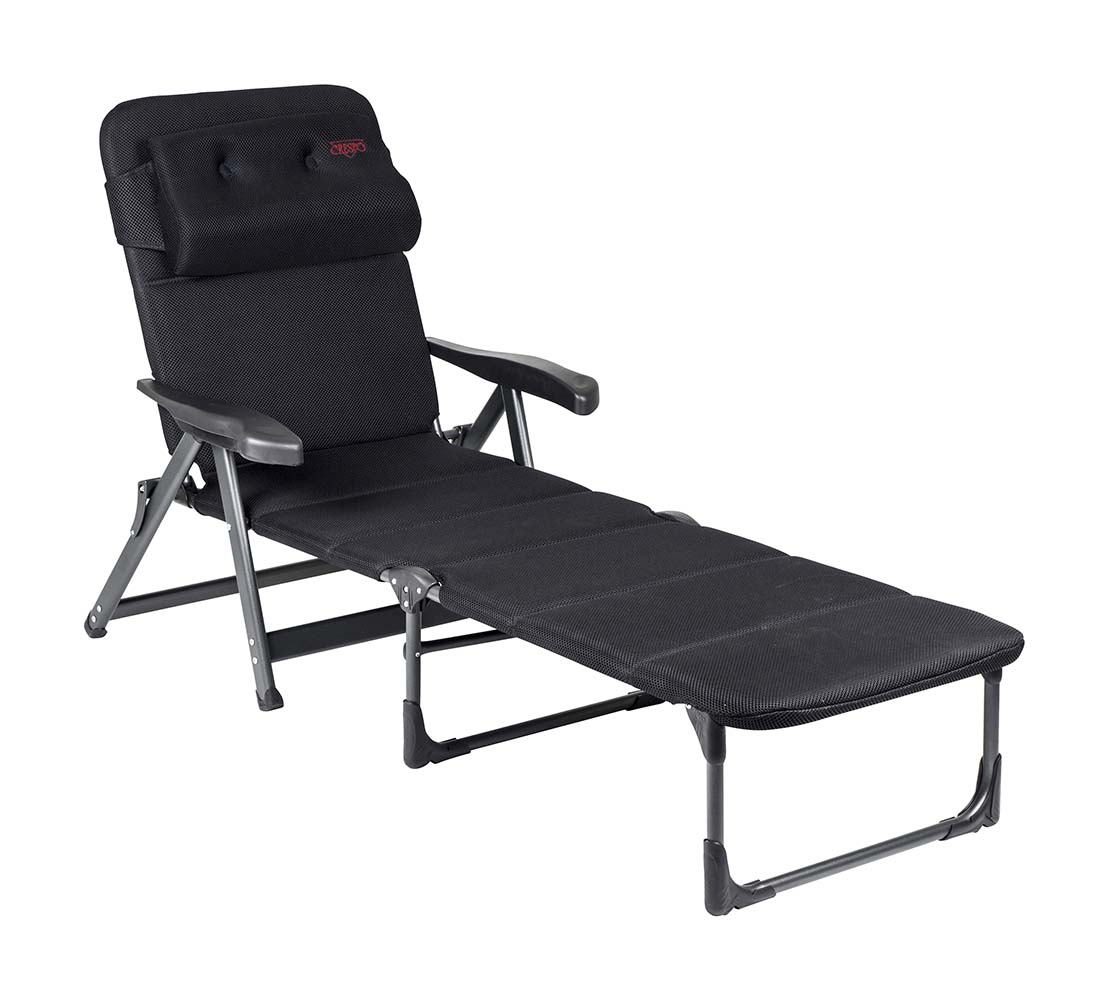1148355 Een multifunctionele en uiterst comfortabele stoel. Deze stoel is door het unieke frame te gebruiken als ligstoel, om te zitten en als relaxstoel. Hierbij is de rugleuning verstelbaar in 7 standen. Deze stoel biedt maximaal comfort dankzij de gepolsterde 3D stof welke extra luchtdoorlatend is en geen vocht vasthoudt. Daarnaast beschikt deze stoel over een verstelbaar en zeer luxe hoofdkussen.
