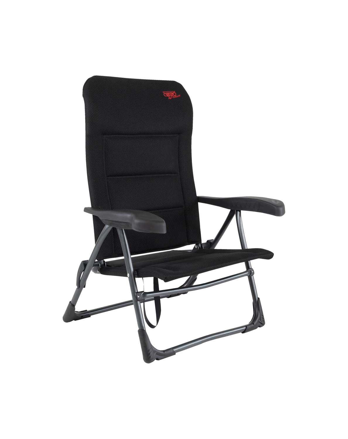 1149400 Een luxe en comfortabele strandstoel. Zeer comfortabel door de Dry Foam stoffering. De comfortabele vulling van deze stof heeft een open celstructuur waardoor geen vocht wordt vastgehouden. Ideaal voor gebruik op het strand, voor de tent of voor onderweg. Deze stoel is verstelbaar in 7 standen. Daarnaast is deze strandstoel voorzien van comfortabele armleuningen. Deze stoel is zeer compact en mede door de draaglussen gemakkelijk mee te nemen.