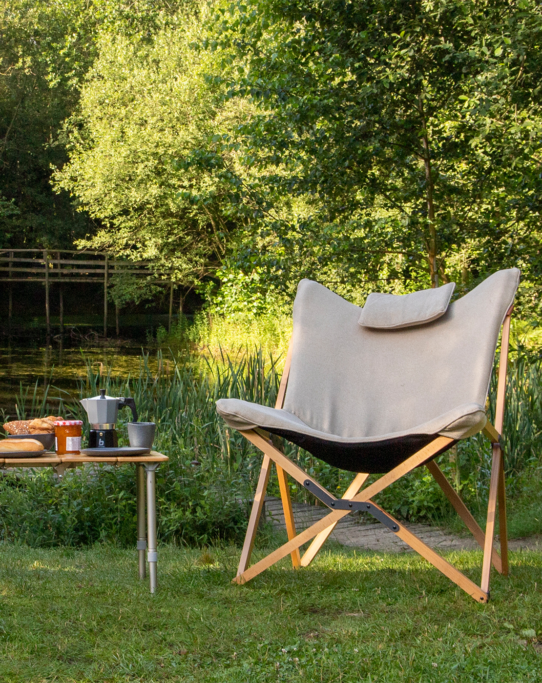 Bo-Camp - Urban Outdoor collection - Relaxstoel - Wembley - L - Nika - Beige detail 15