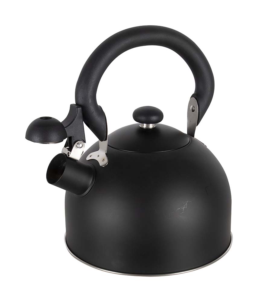 2102049 A sturdy and very compact tea kettle from the Industrial collection. Made of stainless steel and equipped with an extra solid bottom. Extra compact due to the fold-away flute cap and handle. Ideal for on the go.