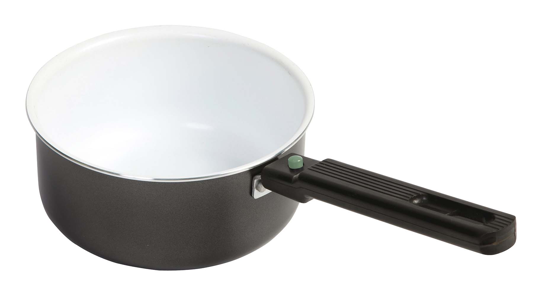 2304205 A compact saucepan with ceramic coating. The ceramic coating prevents sticking, is scratch-resistant and easy to clean. It is also healthier cooking, because less fat is needed to bake. Can be used for gas, ceramic and electrical heat sources. This pan has a removable handle and is therefore space-saving. Thickness: 2.2 millimetre