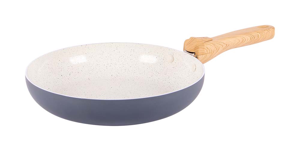 2304229 A stylish and compact frying pan from the Urban Outdoor collection. The ceramic coating prevents sticking, is scratch-resistant, and easy to clean. Additionally, it promotes healthier cooking by requiring less fat for frying. Suitable for gas, ceramic, and electric heat sources. This pan has a removable handle, making it space-saving. Thickness: 2.2 millimeters.