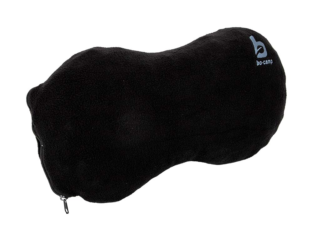 3506631 An inflatable pillow with loose cover. The fleece cover of this pillow provides optimal comfort and durable use. By deflating the pillow after use it is compact to carry.