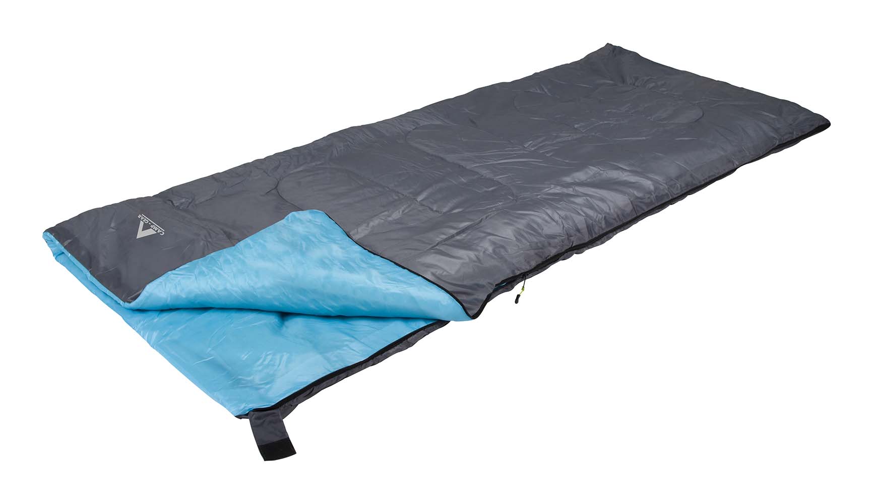3605747 A very compact sleeping bag. Suitable for use from 10 degrees and very comfortable at 17 degrees. This sleeping bag features a drawstring and comfort top edge. Unzipped, this sleeping bag can be used as a blanket or zipped on to another Camp-Gear sleeping bag. Filled with 100 gr/m² Hollow Fiber and both the inside and outside is made of 170T polyester. This sleeping bag is extra compact to store in the supplied case. This makes it ideal for traveling.