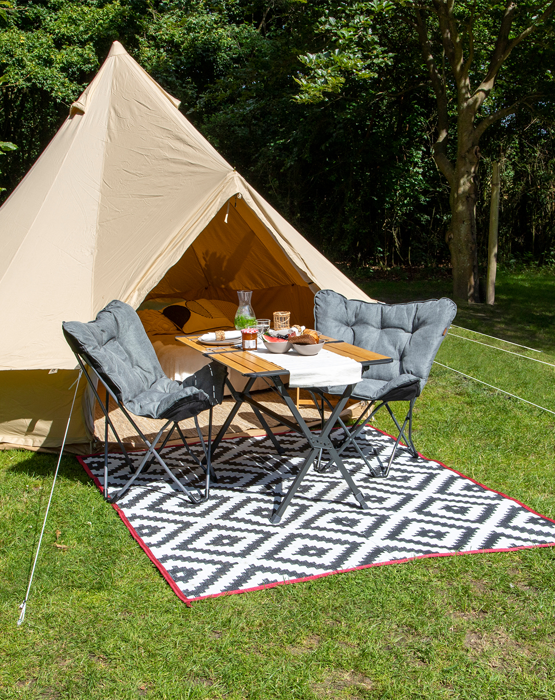 Bo-Camp - Urban Outdoor collection - Chill mat - Lewisham - M - Zwart/Wit detail 10
