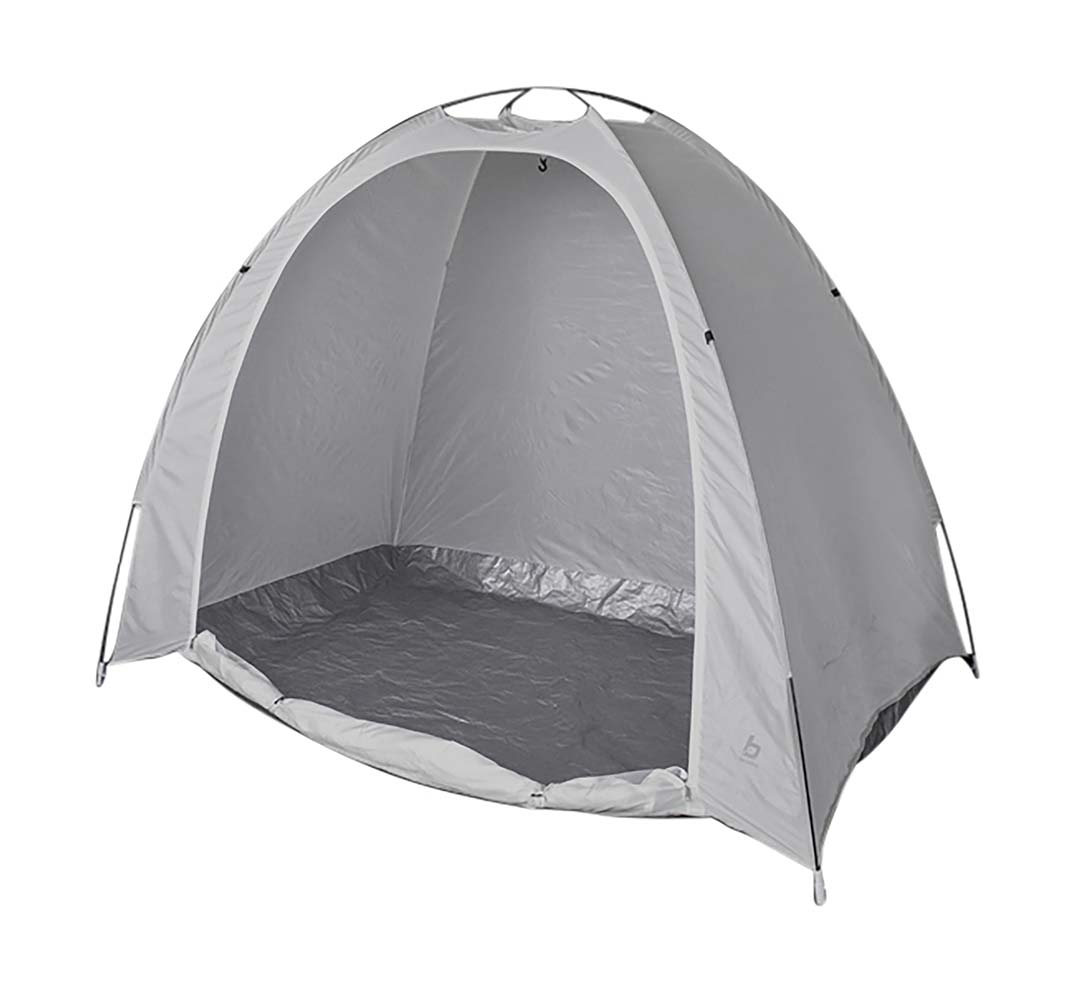 4471830 A 2-person inner tent for in the awning. Suitable for creating an extra sleeping cabin. Stands without lines or pegs, and by pop-up system very easy to set up. Made of breathable polyester and a PE waterproof ground sheet. Including ventilation mesh.