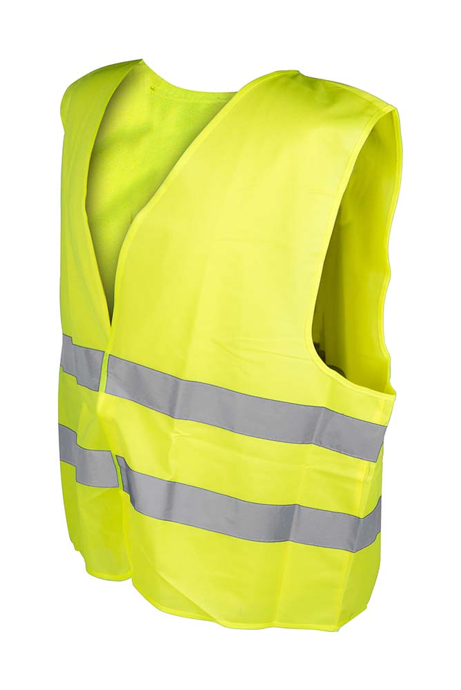 5114025 A yellow fluorescent safety vest for children. Handy to have in emergency situations. In some European countries it is mandatory to have a safety jacket within reach inside the car (Germany, Belgium, Austria, Spain, France and Italy).