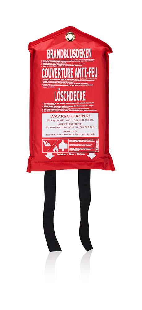 5301460 This fire blanket is ideal for extinguishing small initial fires in and around the house. The dimensions of the fire blanket are 100 cm by 100 cm.