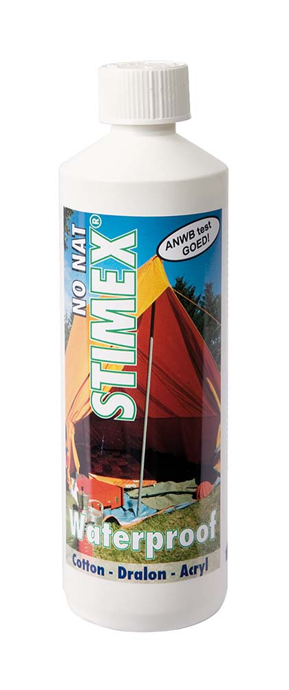 5612725 Stimex Waterproof is an extra concentrated textile coating. This vial with preparation is ideal for waterproofing tents, awnings, boat sails and other substrates of dralon, cotton and acrylic. Due to the special composition Stimex Waterproof is permanently elastic and breathable. Suitable for approximately 20m².