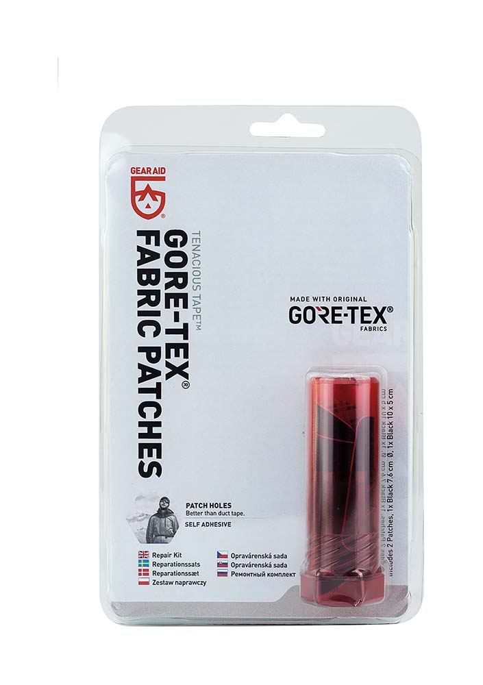 5713010 Extremely handy stickers for repairing tears and holes in Gore-Tex clothing. With these easy to use stickers every repair can take place right away and the waterproof integrity of the outer clothing is retained, even on the move. The Gore-Tex Repair stickers leave no residue and are suppied in a handy and compact case.