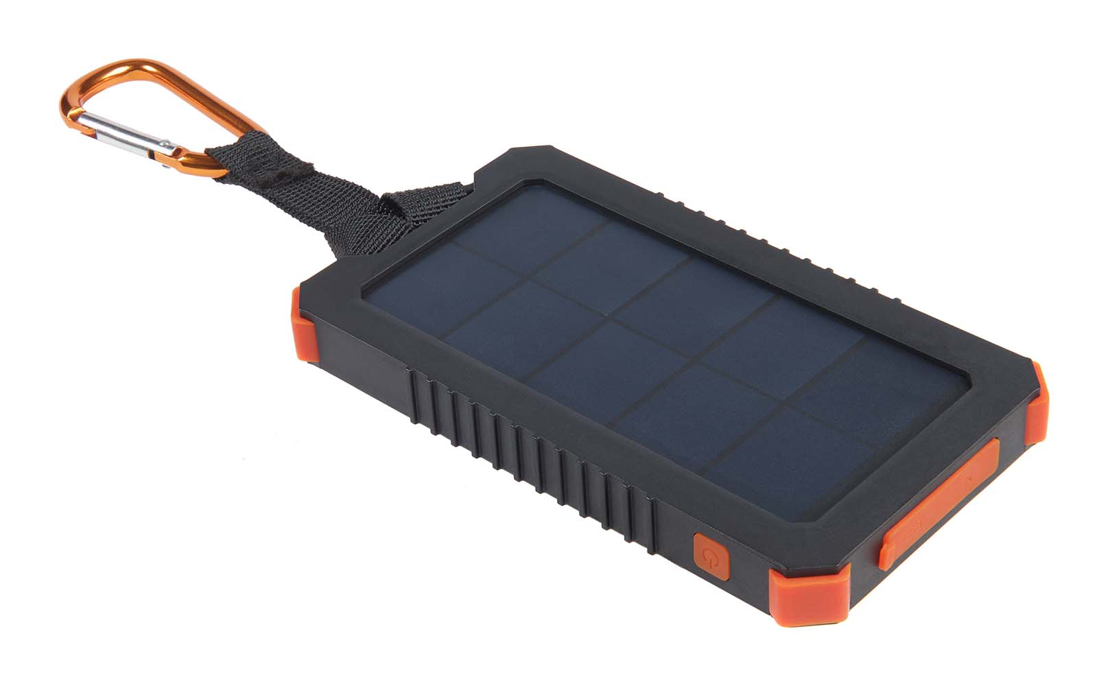 5921079 The Impulse Solar charger ideal for on the go. The charger is drop-resistant (1M) and splash-proof. The solar charger has an internal battery of 5,000mAh that can store enough energy to charge your smartphone up to 2 times! The solar charger is equipped with a handy torch. The internal battery can easily be recharged via USB, mains power or by using the solar panel.