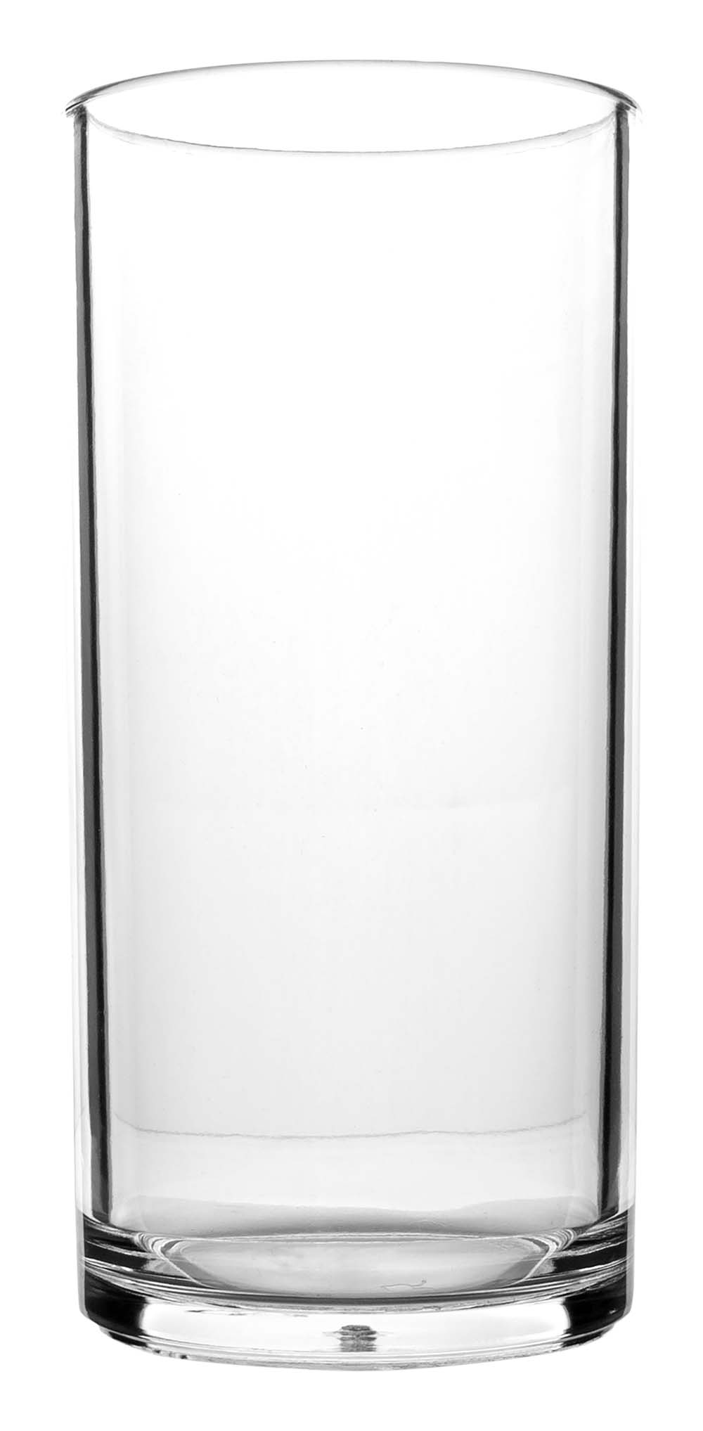 6101451 Een extra stevige en luxe set longdrink glazen. Gemaakt van 100% polycarbonaat. Hierdoor zijn deze glazen vrijwel onbreekbaar, lichtgewicht en kraswerend. Ook zijn deze glazen vaatwasmachinebestendig. Per 2 stuks verpakt.