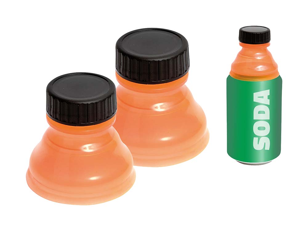 6101666 A set of 6 Happy Caps esspecially in 2 sizes. Once a can is opened, it can be closed again with a Happy Cap. The Happy Cap also simplifies drinking from a can and protects against dirt and vermin. The Happy Cap creates an airtight seal and is closed by means of a screw cap.