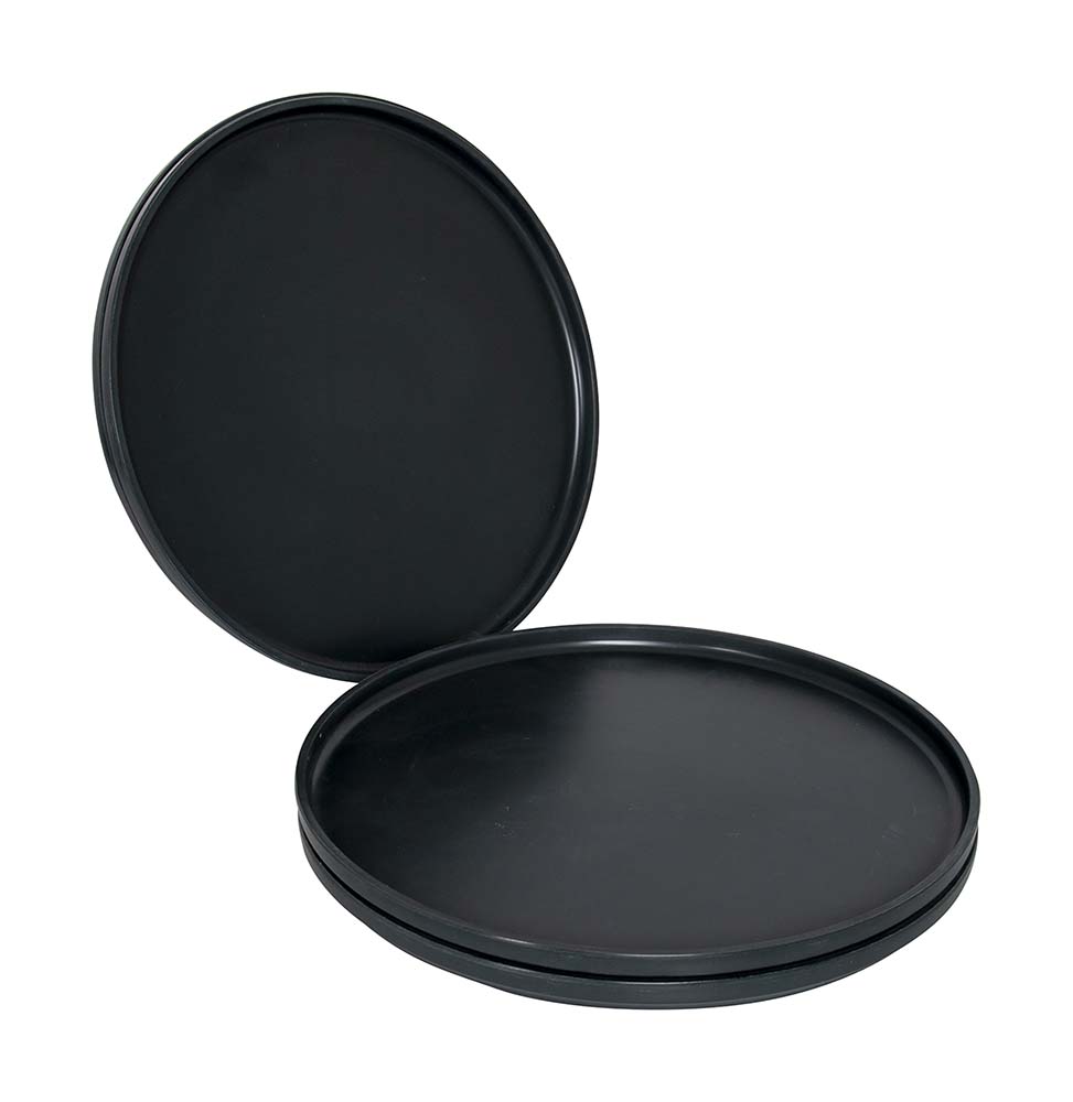 6181473 This Industrial Patom dinner plates have a robust look. The anthracite dinnerware has a sturdy look with raised edge. Besides the beautiful design, the dinnerware is very light and sturdy. The dinner plates are good to use on the campsite, as it is virtually unbreakable, shatterproof and scratch-resistant. The dinnerware can also be used perfectly at home. The 4-piece set is made of high quality 100% melamine and is dishwasher safe and food approved.