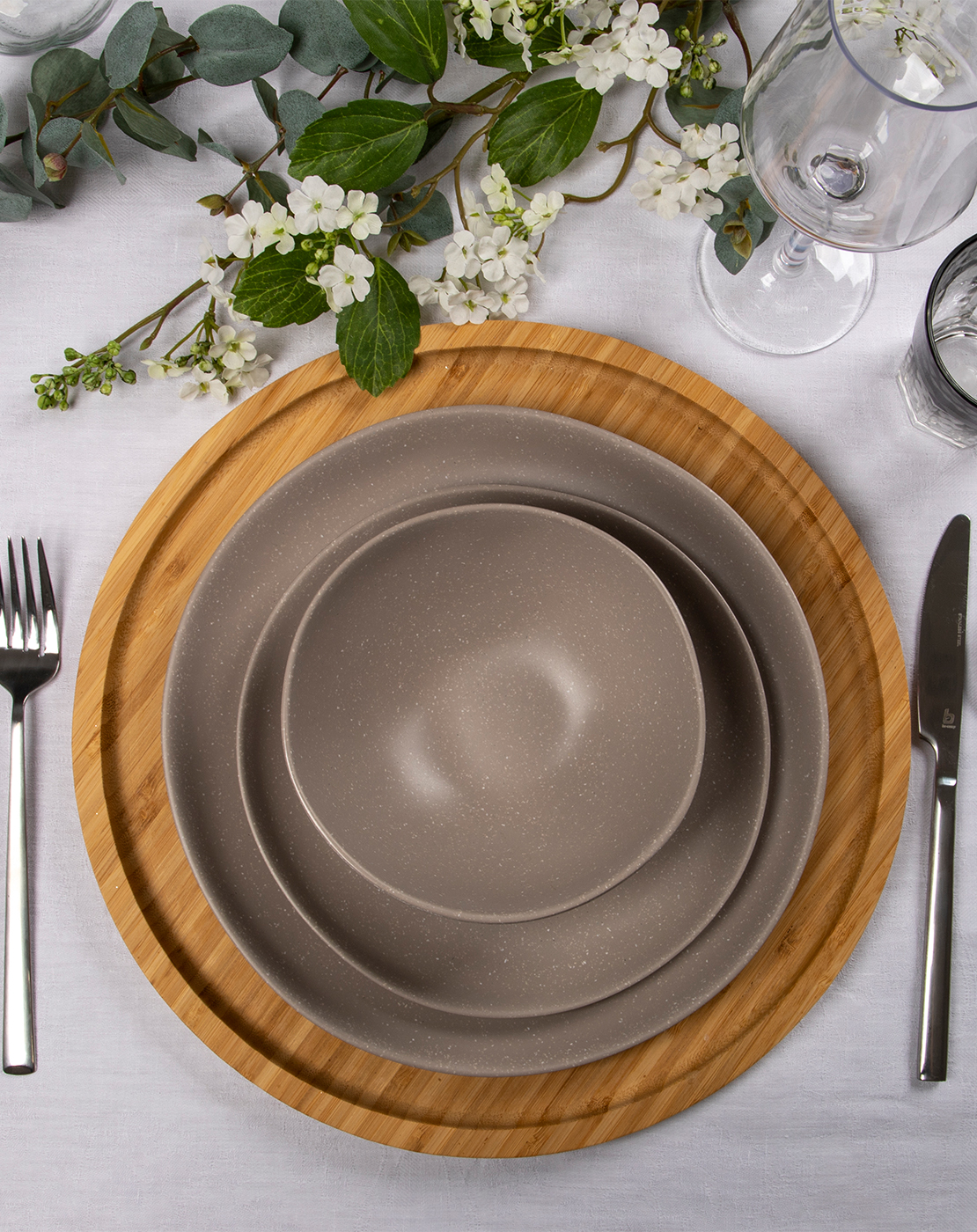 Bo-Camp - Urban Outdoor collection - Tableware - Hoxton - Melamine - 16 Pieces - Beige detail 6