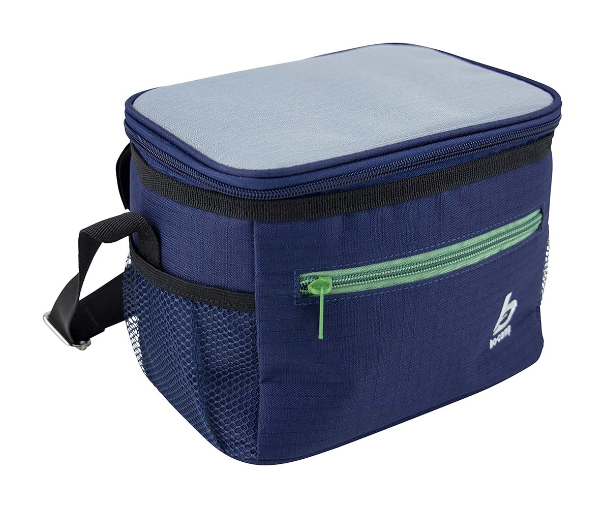 6702980 A very handy cooler bag with a capacity of 5 liters. The small size makes it easy to take the cooler bag to the beach, park or other outings. Excellent insulating effect by the EVA insulation material. The cooler is equipped with a convenient carrying strap, a front pocket with zipper and 2 mesh side pockets. The cooler can hold up to 6 cans.