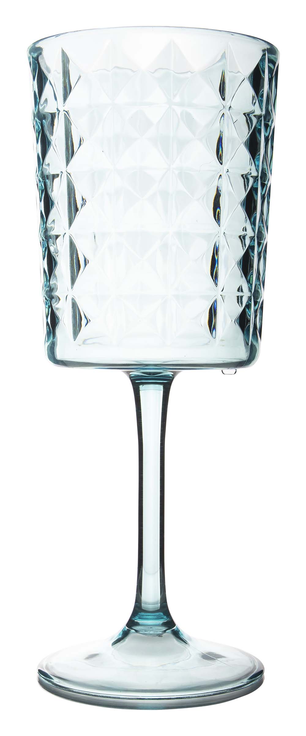 6967953 Een stijlvol turquois kleurig wijnglas uit de Stone line collectie. Vrijwel onbreekbaar door hoogwaardig SAN materiaal. Zeer gemakkelijk te reinigen en langdurig te gebruiken, wat het glas erg duurzaam maakt. Daarnaast is het wijnglas erg lichtgewicht en krasbestendig. Inhoud: 400 ml.