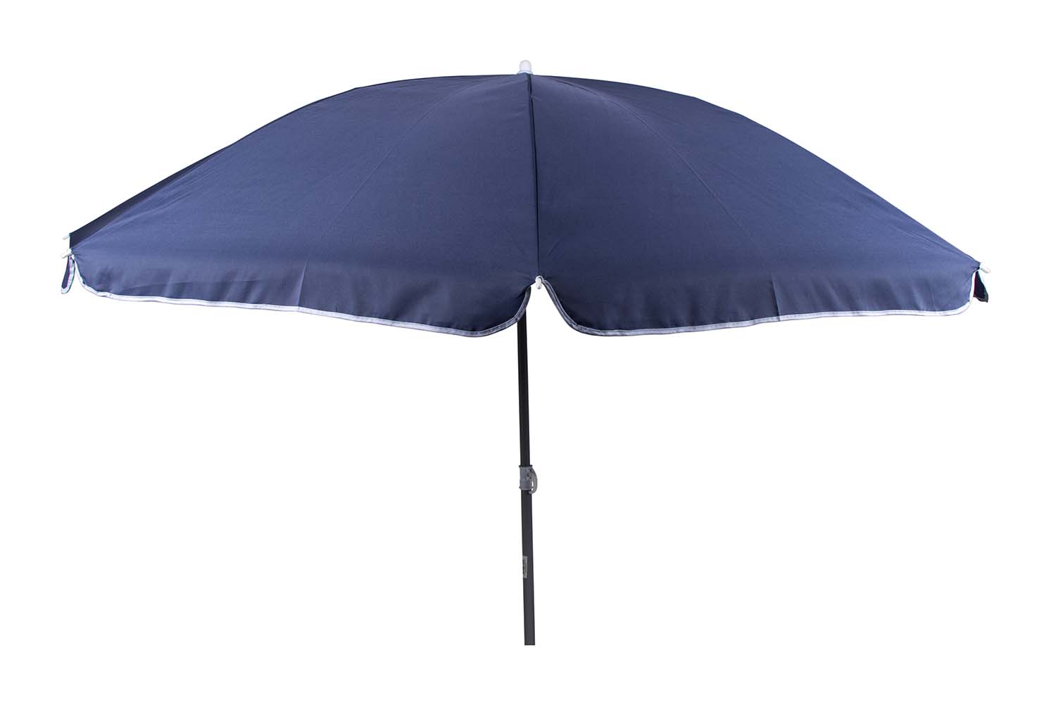 7267234 Een stijlvolle en stevige parasol met stalen frame. Het 160 gr/m² polyester doek biedt bescherming tegen schadelijke zonnestraling. De steel is deelbaar, in hoogte verstelbaar en voorzien van een knikarm zodat het doek richting de zon kan worden gebogen. Gemakkelijk mee te nemen (Ø15x100 cm). De steel van de parasol heeft een diameter van 32 millimeter.