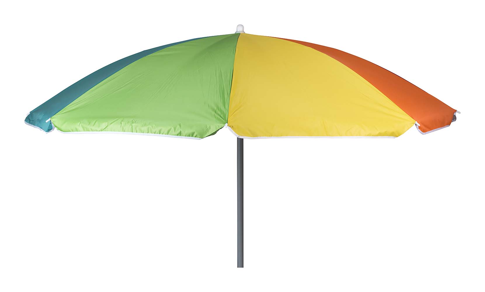 7267250 Een vrolijke parasol met stalen frame. Biedt bescherming biedt tegen schadelijke zonnestraling. Beschikt over een UV werende binnenkant (UPF50). De steel van de parasol heeft een diameter van 25 millimeter.
