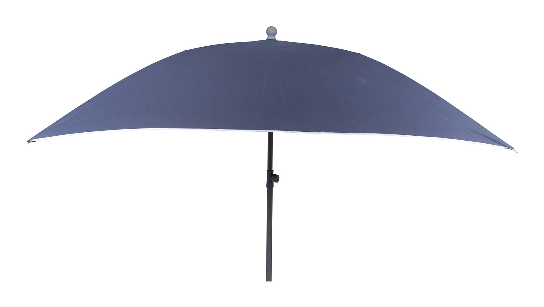 7267292 Een stevige vierkante parasol. Inclusief in hoogte verstelbare stalen steel voor in het zand, in een parasolvoet of in een tafelopening. Ideaal voor op het strand, op de camping of in de tuin. Voorzien van een stevig 160 gr/m² polyester doek. Bovendien zeer gemakkelijk mee te nemen (Ø 17x100 cm). De steel van de parasol heeft een diameter van 30 millimeter.