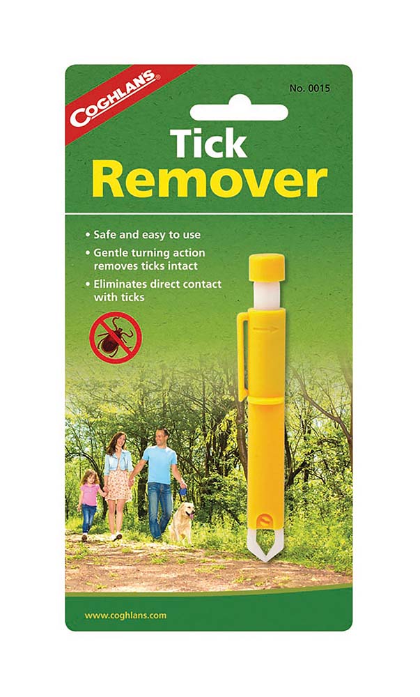 7690015 "A quality tick remover is important to properly remove a tick. Do not start fiddling about with a pair of regular tweezers, but use a high-quality tick-remover instead. This prevents part of the tick's body being left behind and cause an infection. Tick remover is for human or animal use."