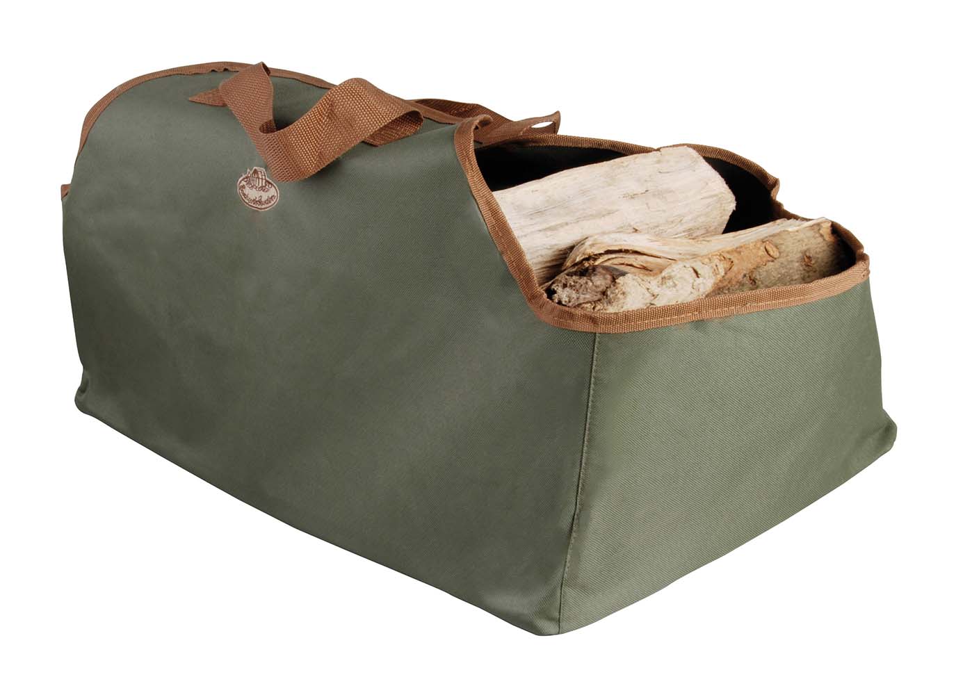 8192586 Een tas om hout gemakkelijk in te vervoeren van buiten naar binnen. Deze kwalitatief sterke tas is gesloten zodat het hout ook netjes naast de openhaard bewaard kan worden.