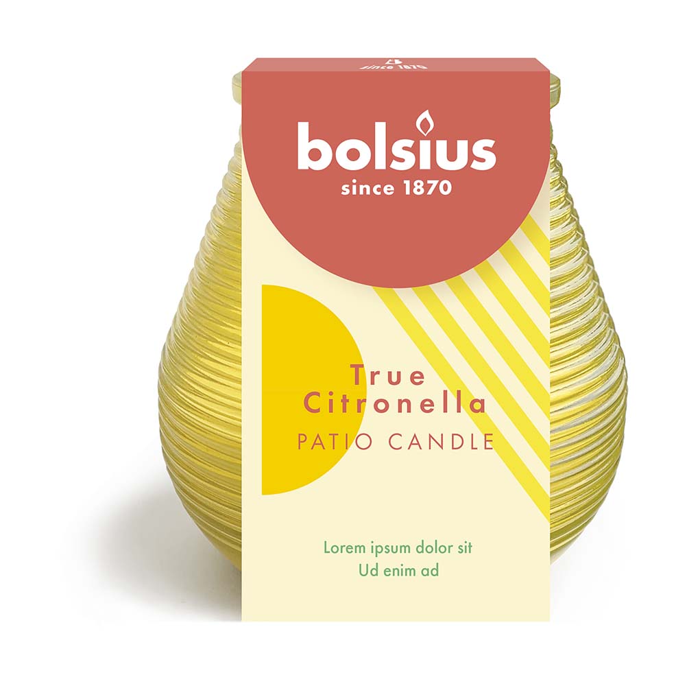 Bolsius - Patiolight - True - Citronella - Geel detail 2