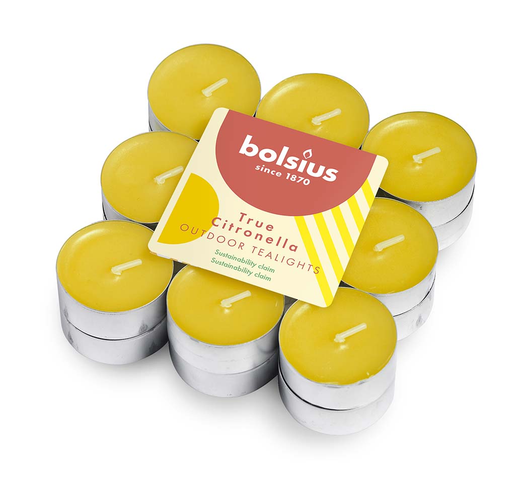 Bolsius - Theelichten - True - Citronella - Geel