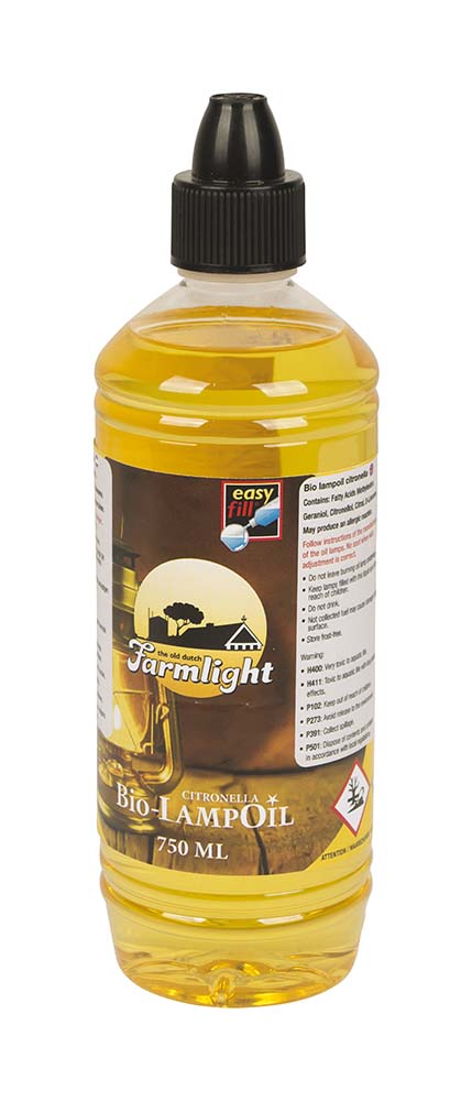 8319861 Citronella lamp oil. Contains citronella to keep away mosquitoes. Has a convenient pouring lip with a childproof lock.