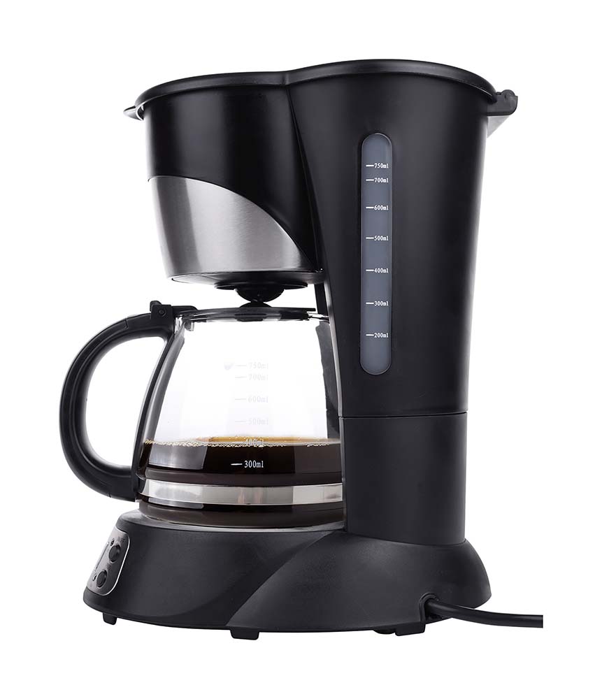 8500567 Elegant coffee maker with digital control panel. This coffee maker is suitable for making 6-8 cups of coffee each time. The glass coffee carafe stands on a heating plate to keep coffee warm extra long. The coffee maker also has an anti-drip system, water indicator, a digital clock and timer and a permanent, removable filter. 700 Watts, 230 Volts.